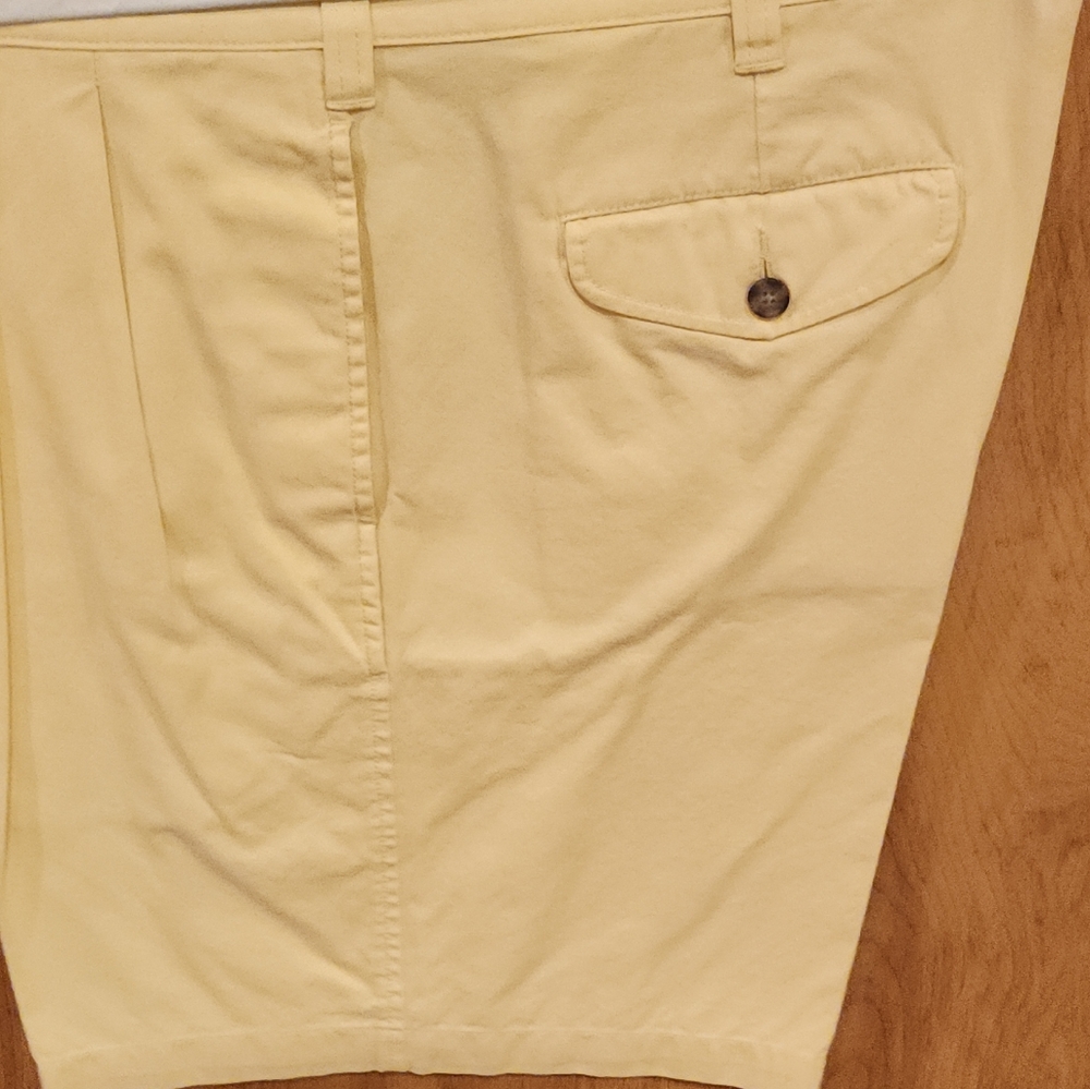 Eddie Bauer Yellow Flat Front Shorts